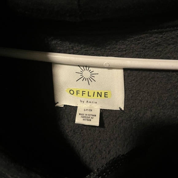 AERIE OFFLINE OTT FLEECE CROPPED HOODIE - Picture 4 of 4